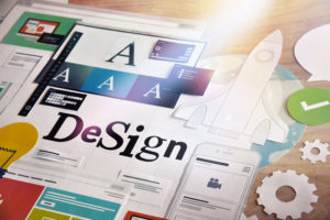 Design concept for graphic designers and design agencies services. Concept for web banners, internet marketing, printed material, presentation templates.