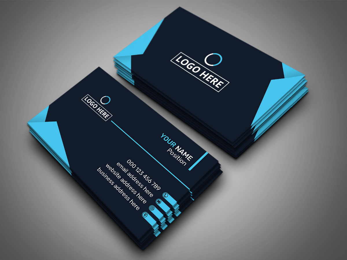 A stack of business cards