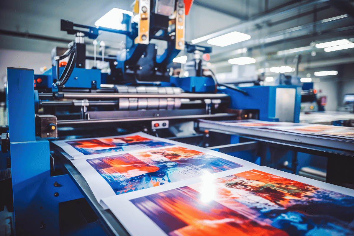 An industrial machine posting printers in El Paso